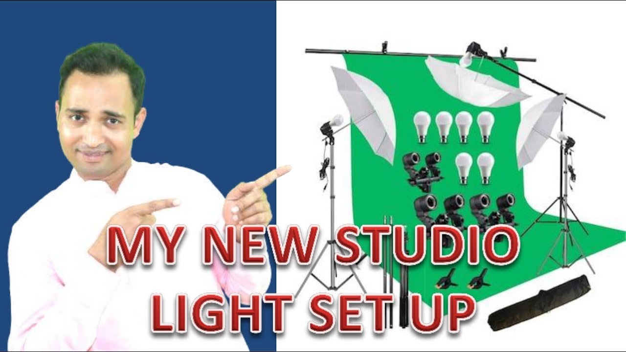 MY NEW STUDIO LIGHT UNBOXING II HIFFIN DOUBLE HOLDER LIGHT II GREEN SCREEN SETUP 'II BUDGET LIGHT II