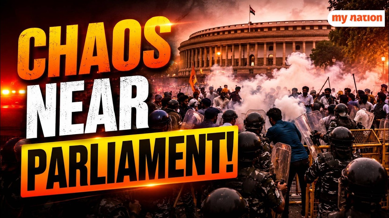 Tear Gas Fired Near Parliament | Student Protest Turns Tense In Delhi | My Nation