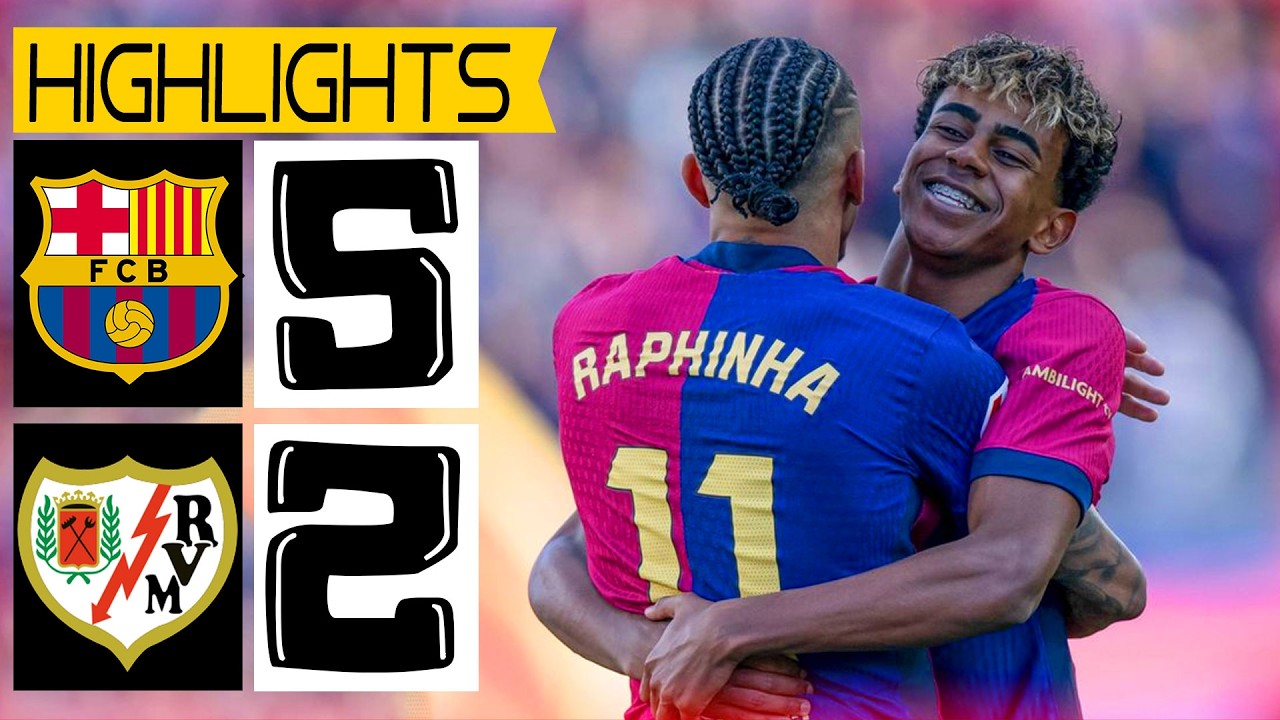 Barcelona vs Rayo Vallecano 5-2 Highlgihts & Goals | LALIGA 2026