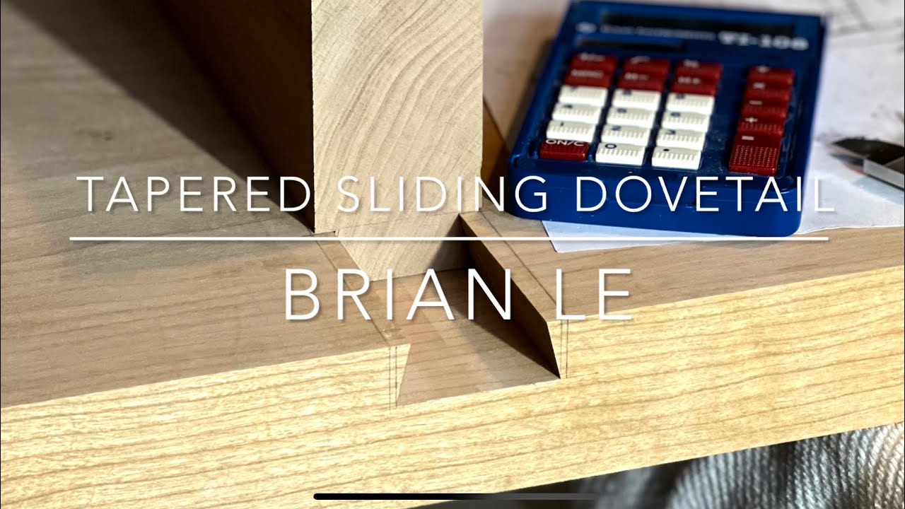 How to cut a tapered sliding dovetail joint #woodworking  #dovetails #finewoodworking #joinery