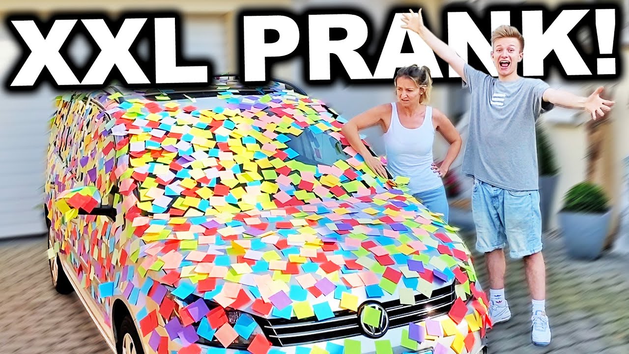 DAS AUTO meiner Eltern mit 10.000 Post It voll kleben! 🤯 (Sorry @marieland)