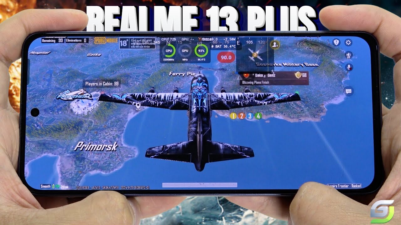 Realme 13 Plus test game PUBG Mobile | Dimensity 7300