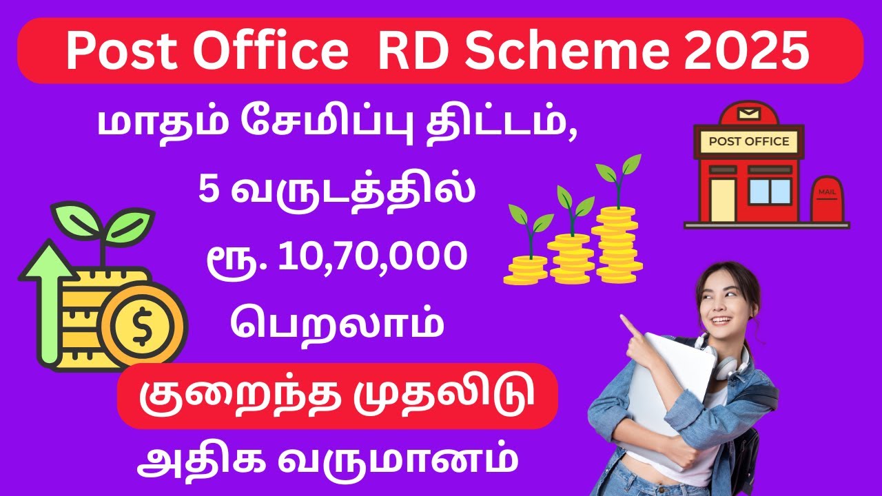 📮 Post Office RD Scheme 2025 💰  Interest Rate, Maturity Calculator, Full Details in Tamil & Hindi