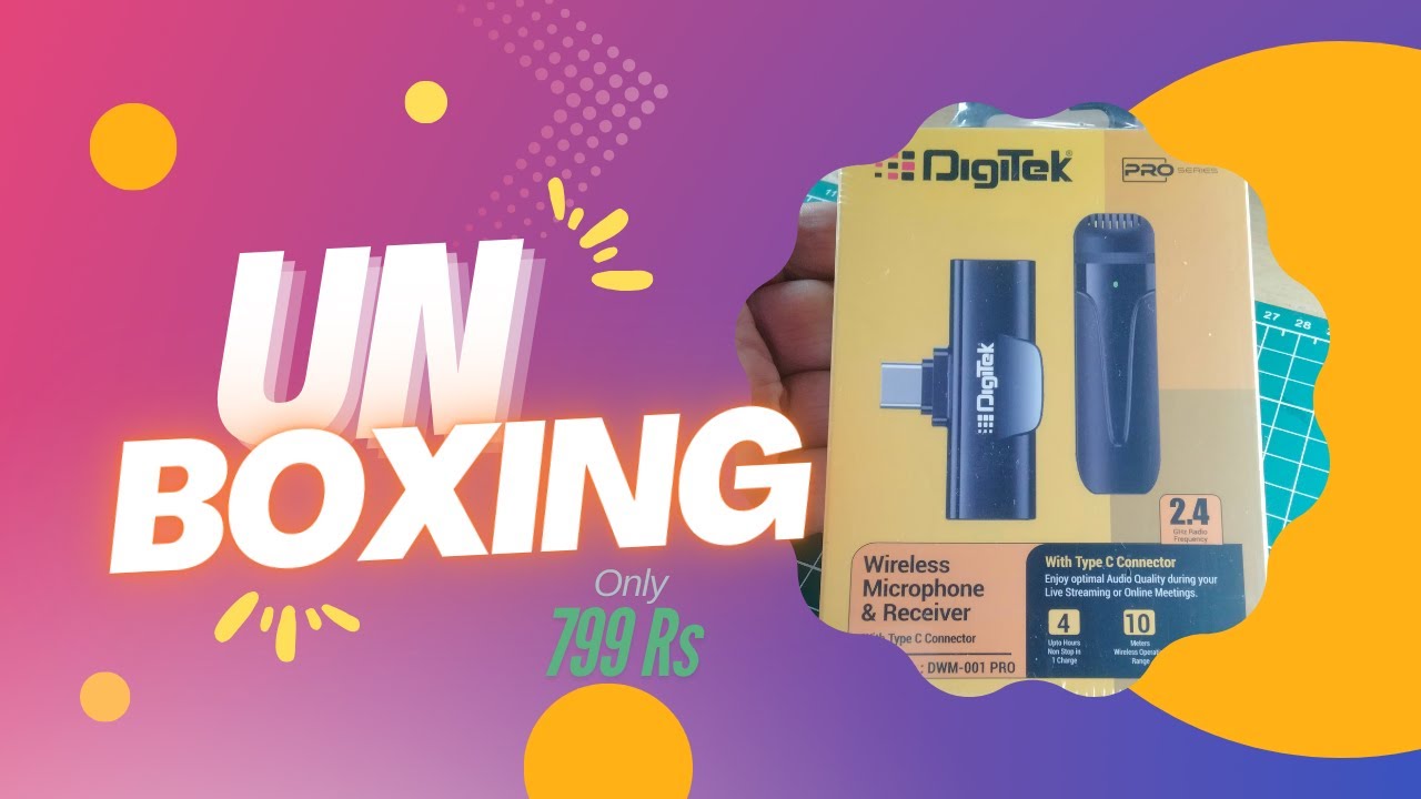 Digitek DWM 001 Pro Wireless Microphone System | How To Connect | Noise Cancellation