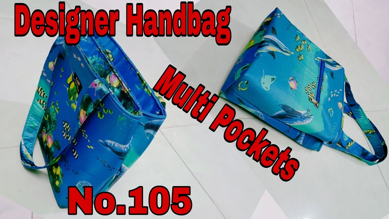 DIY: Designer Handbag, Shoulder Bag With Multi Pockets Tutorial By Anamika Mishra...