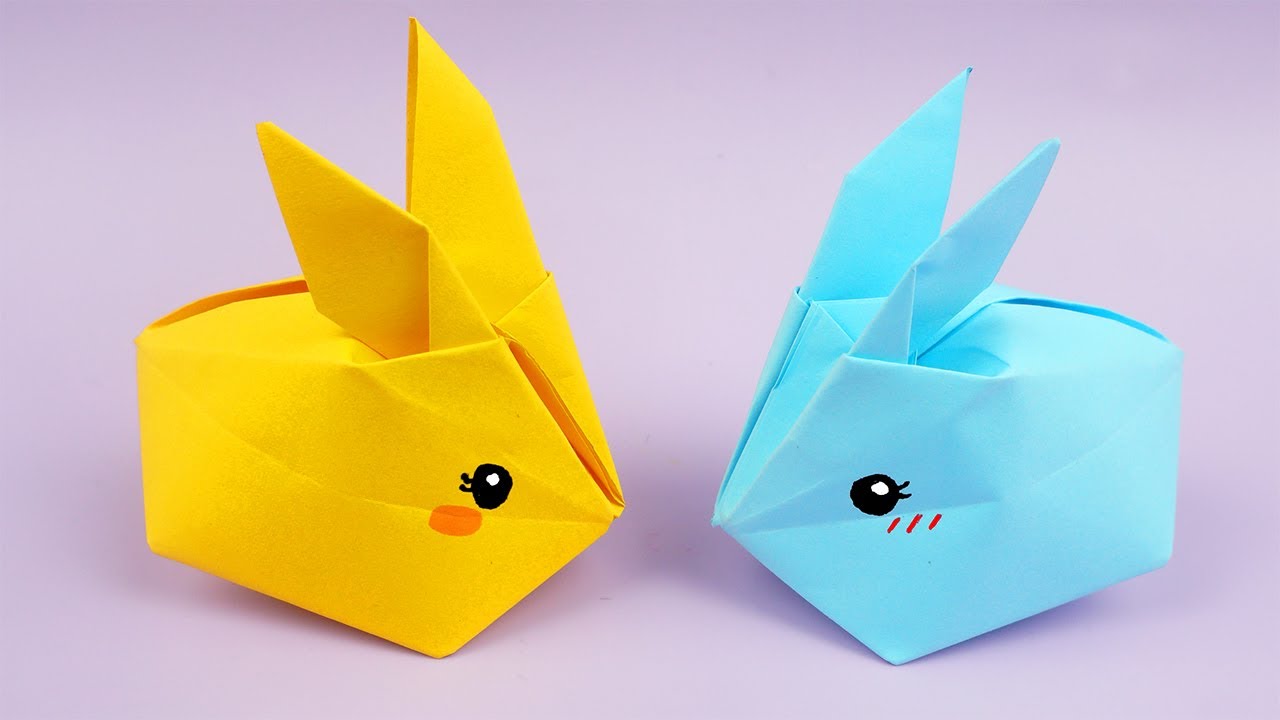 Osterhase falten - Hase aus papier basteln - Basteln für ostern | Ostern basteln