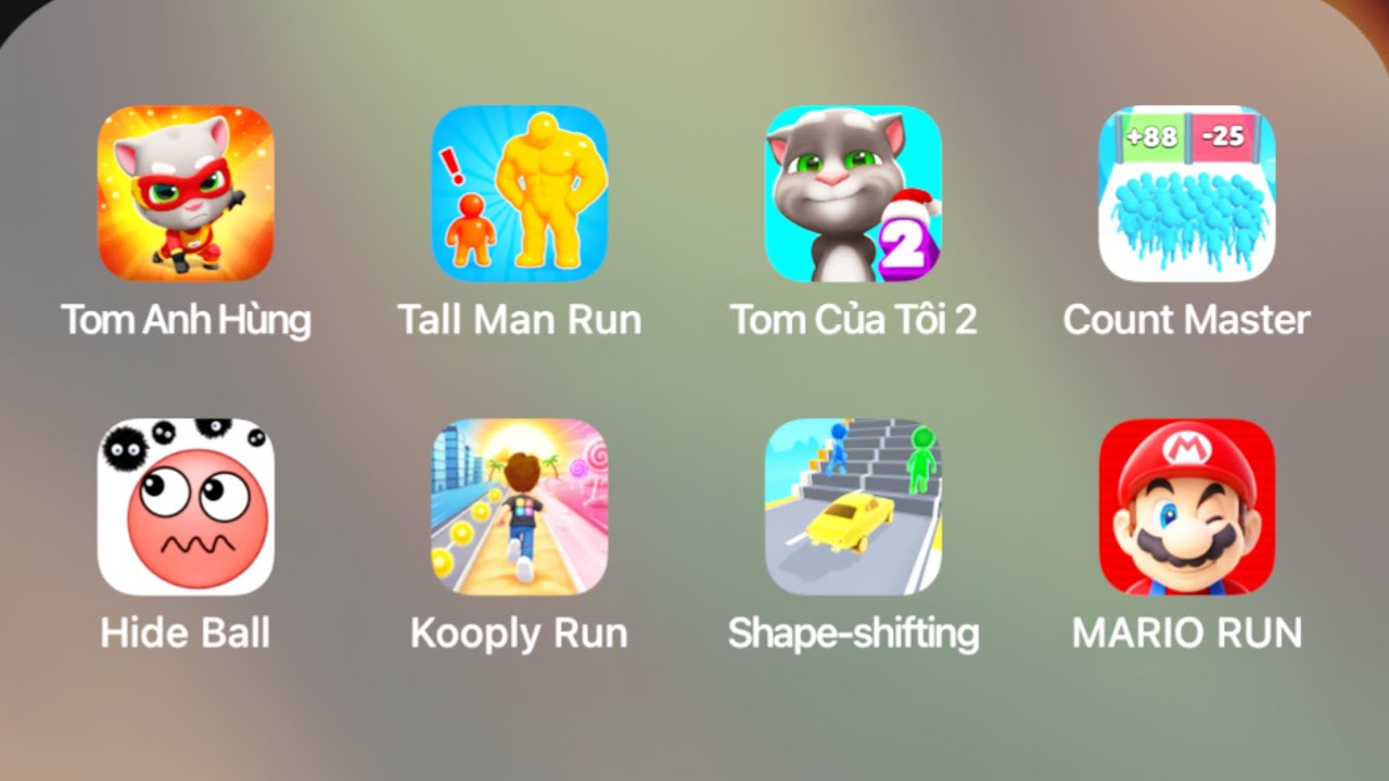 Tommy2,Tomhero,Count Master,Hide Ball,Kooply run,Shape-shifting