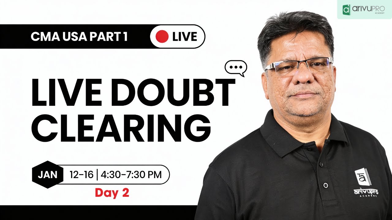 CMA USA Part 1 Doubt Clearing Session | Live Day 2 | CMA Exam Prep