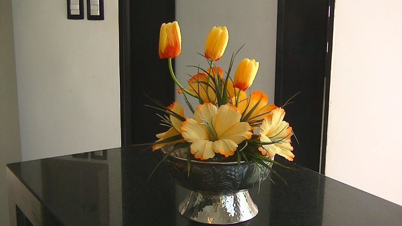 Arreglo Floral Primaveral en Color Naranja DIY