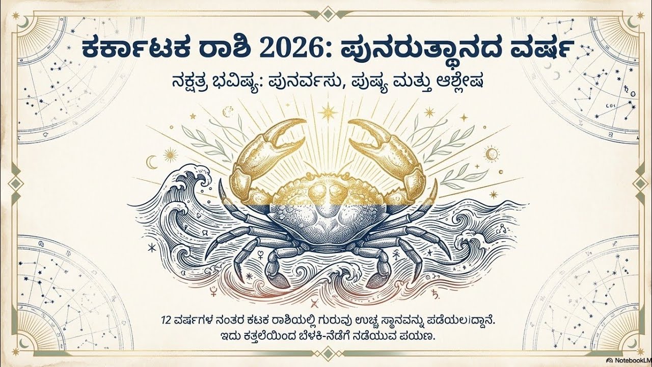 ಕರ್ಕಾಟಕ ರಾಶಿ ಭವಿಷ್ಯ 2026 | Karkataka Rashi 2026 Predictions | Nakshatra Wise Astrology Kannada