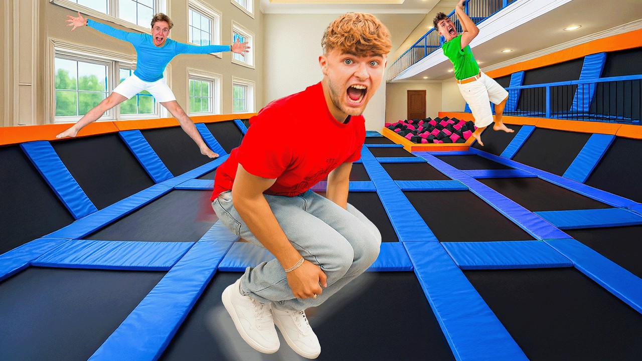 Trampolinpark in Lewin's Wohnung gebaut!