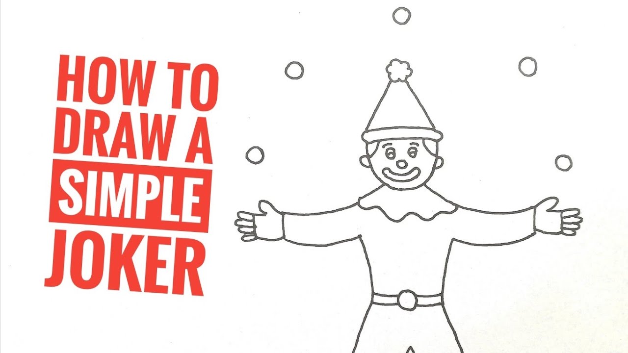 How to draw a Simple Joker - 2 || Step by step || by Smiham Art Classes ||