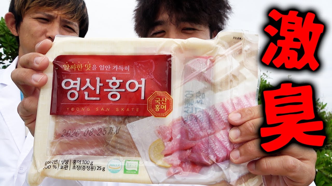 韓国の激臭料理ホンオフェを食べてみた&釣り