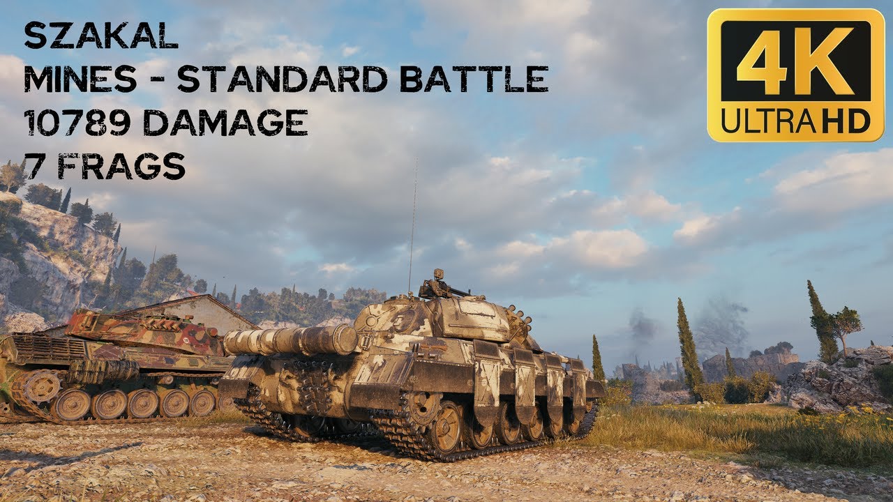 Szakal 10,8k damage 7 frags on Mines - World of Tanks