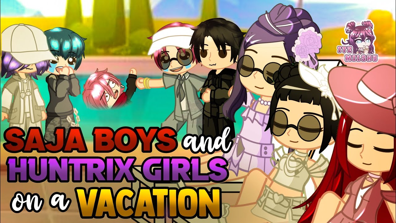 Huntrix Girls and Saja Boys on a vacation || K-Pop Demon Hunters || Gacha Club Mini Movie || GCMM