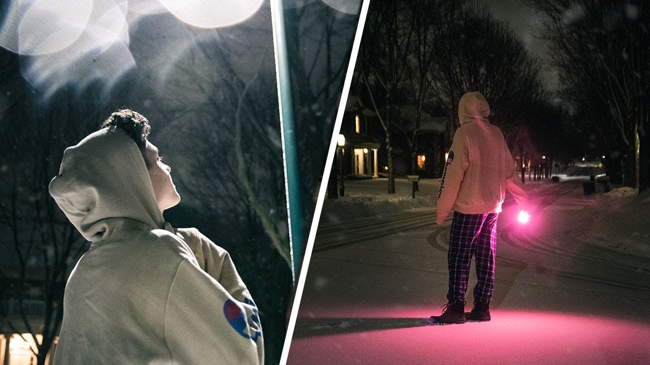 CREATIVE NIGHT TIME WINTER PORTRAIT PHOTOSHOOT