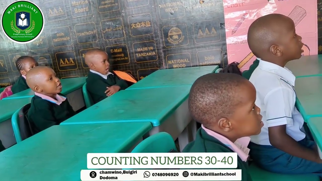 TODAY PRE-UNIT PUPILS LEARNT COUNTING NUMBERS 30–40. 📚#makibrilliantschool #numbers #education 