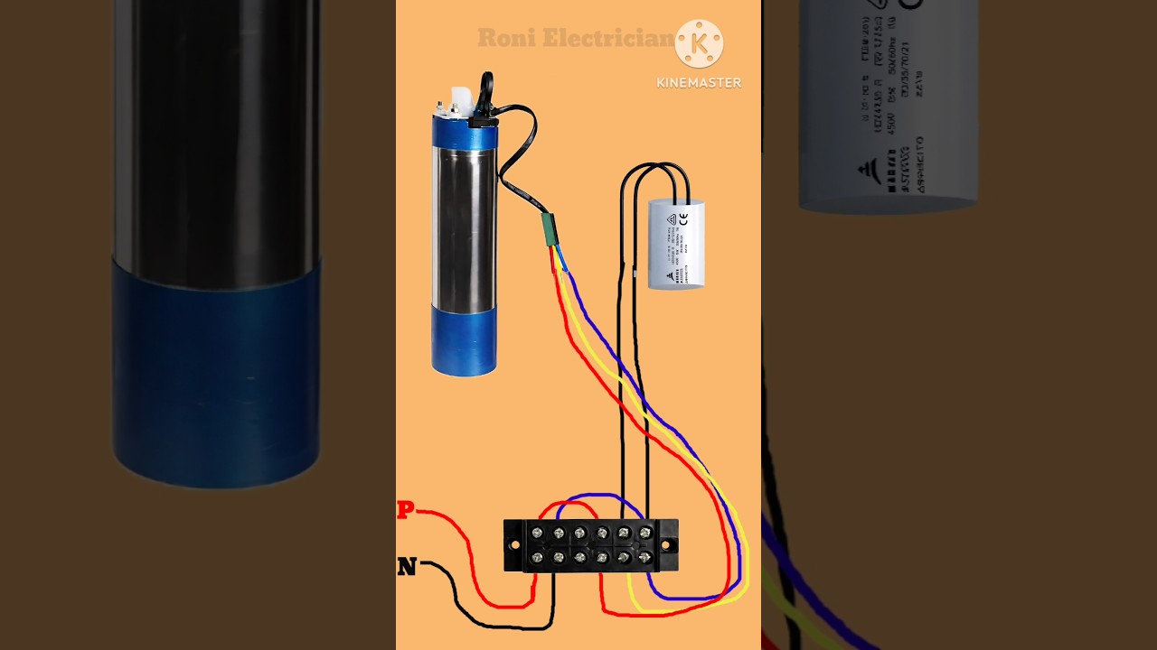 Submersible Pump Wiring with Capacitor | Full Connection Hindi | 