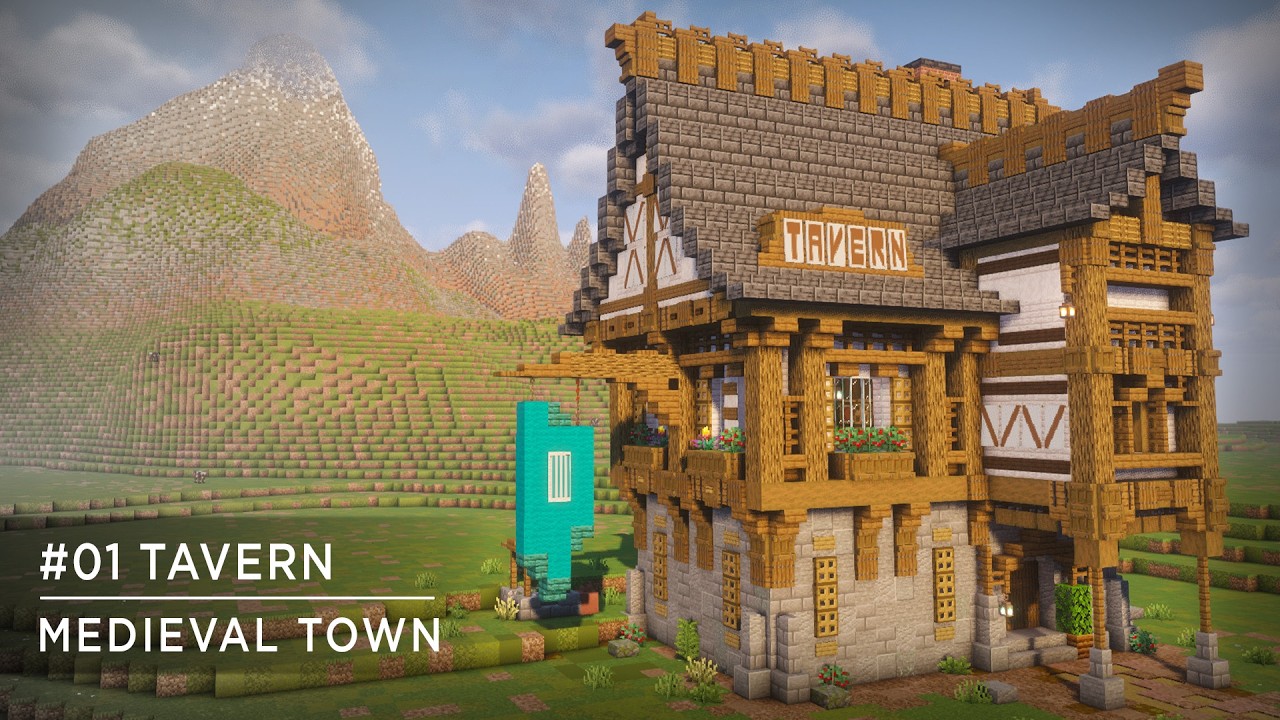 I Built an Incredible Medieval Tavern in Minecraft | #01