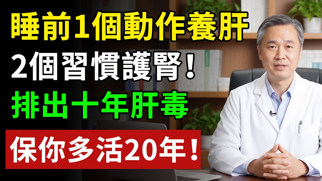 睡前1個動作養肝、2個習慣護腎！ 照著做，肝腎比同齡人年輕、癌也難近身！#健康#健康飲食 #養老生活 #老年健康 #樂齡健康