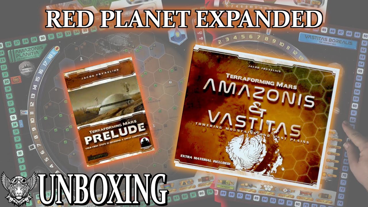 Terraforming Mars: Prelude + Amazonis & Vastitas Expansions Unboxing