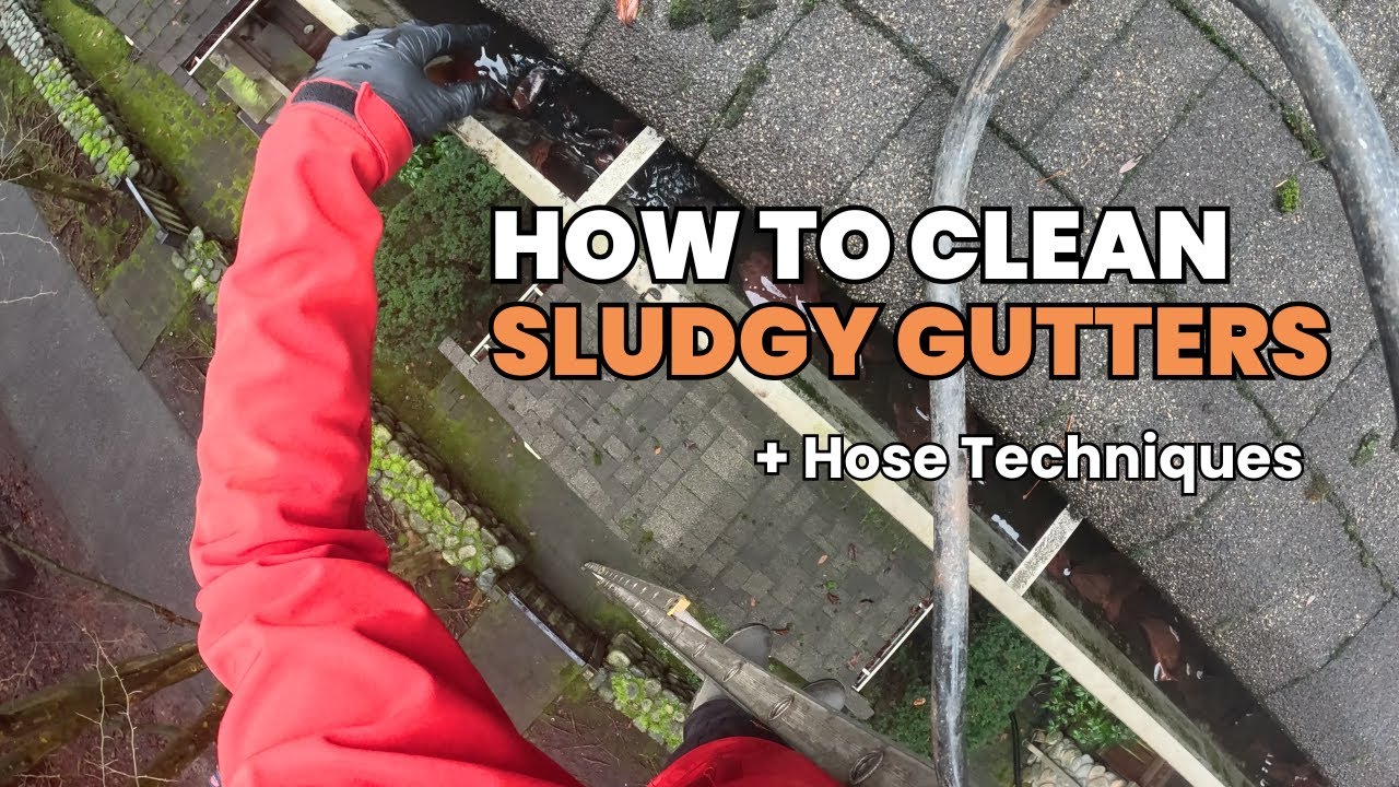 HOW TO CLEAN SLUDGY & WET GUTTERS | CLEANING TECHNIQUES FOR CONTRACTORS