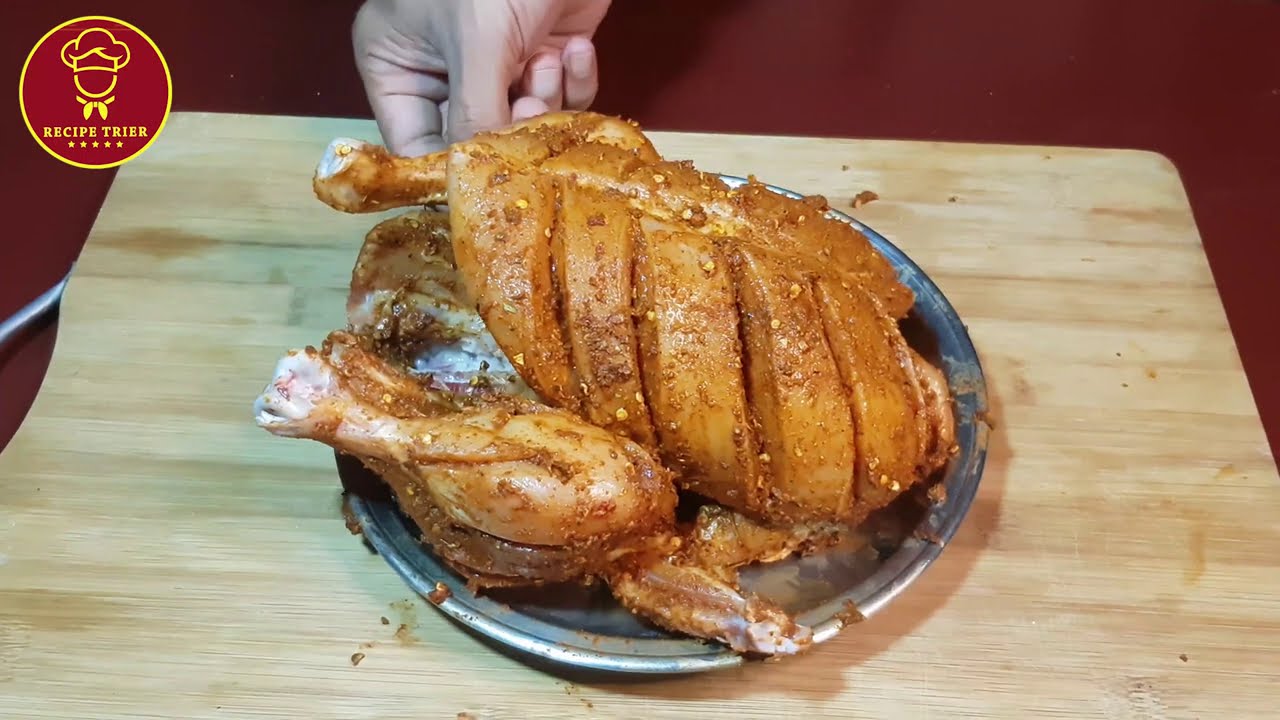 Lahori Chargha no frying unique, Chargha without Oven in Pressure Cooker (English Subs)