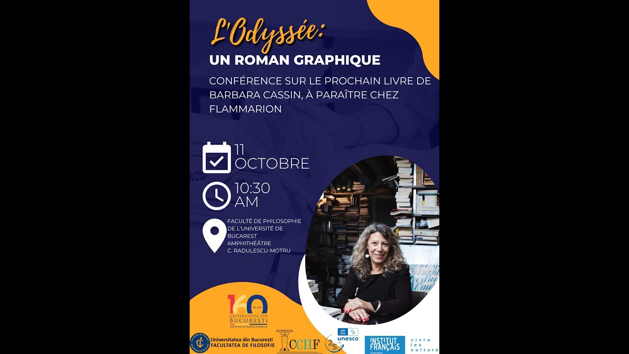 Prof. Barbara Cassin - Conferință 11.10.2024 - I