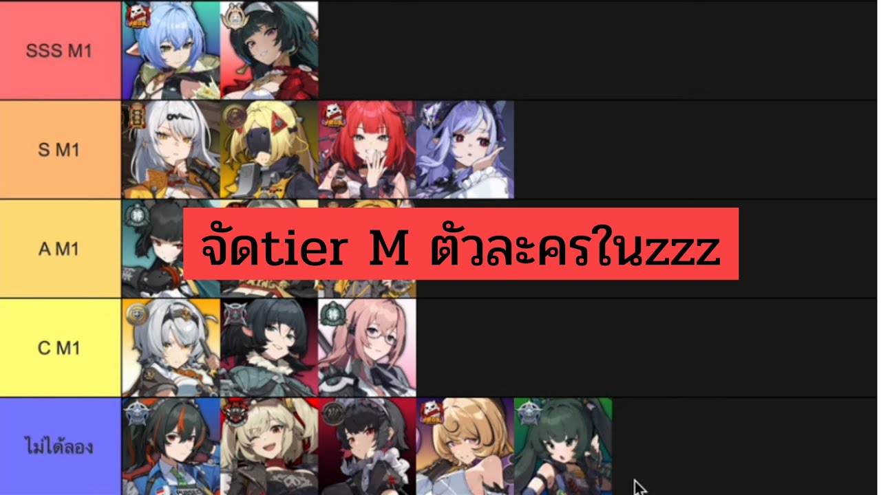 ZZZ จัดtier list M1 M2 ตัวละครในเกม