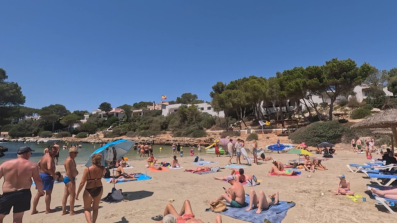 Cala En Blanes Beach Menorca Spain 4k Walking Tour and Cala En Blanes Hotel, close to Binimar Hotel