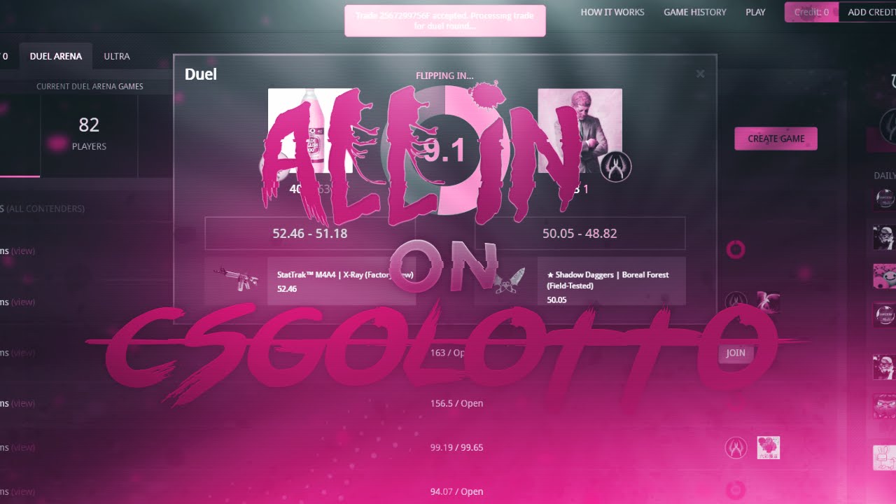 CS:GO Gambling #1 - CSGOLotto ALL IN!