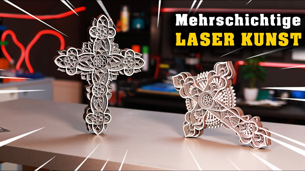 Mehrschichtige Holz Kunst um auf ETSY zu verkaufen aus dem CO2 Laser Engraver