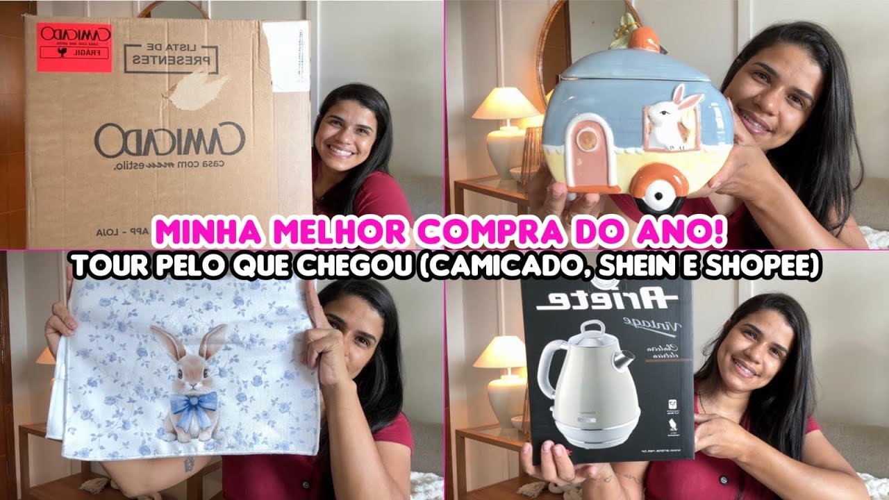 ✅COMPRINHAS PARA CASA: NA CAMICADO , SHEIN e SHOPEE + Unboxing Chaleira Da Ariete Vintage😍