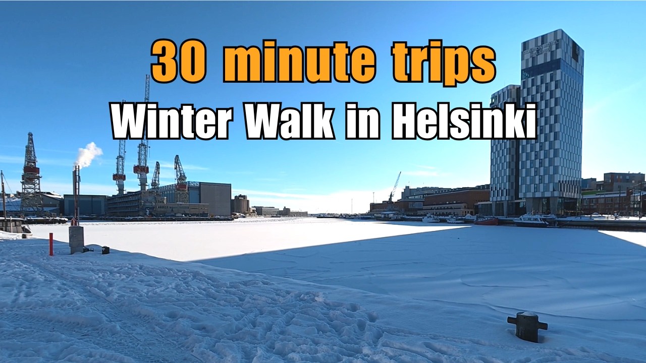 30 min winter walk in Helsinki 🇫🇮