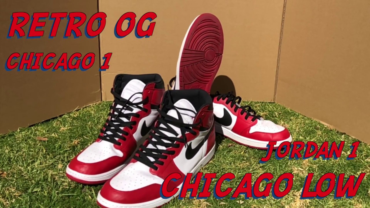 Air Jordan 1 Chicago Comparison - OG vs Low. Size 18's
