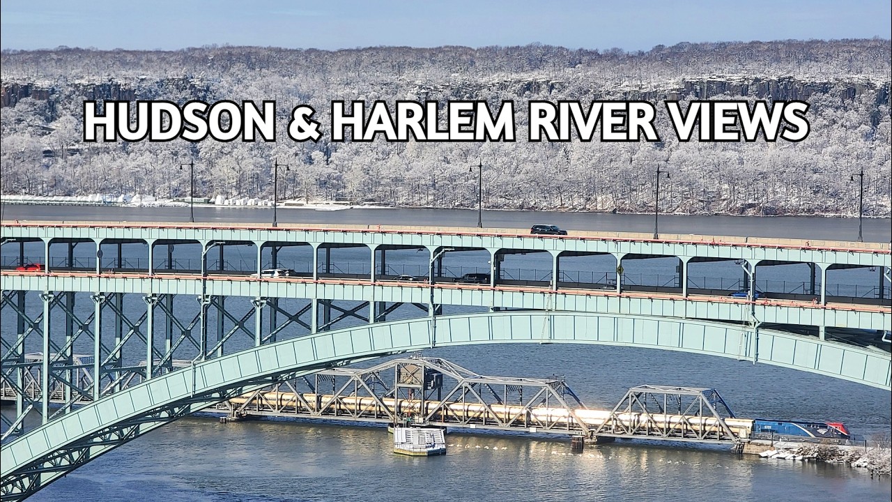 🔴NYC LIVE CAM🚆Amtrak Along the Hudson River + City Sounds ASMR