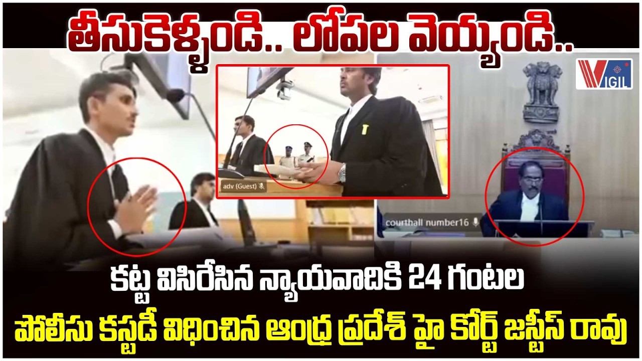 24 గంటల పోలీసు కస్టడీ.. Andhra Pradesh High Court Judge Orders 24 Hour Custody of Young Advocate