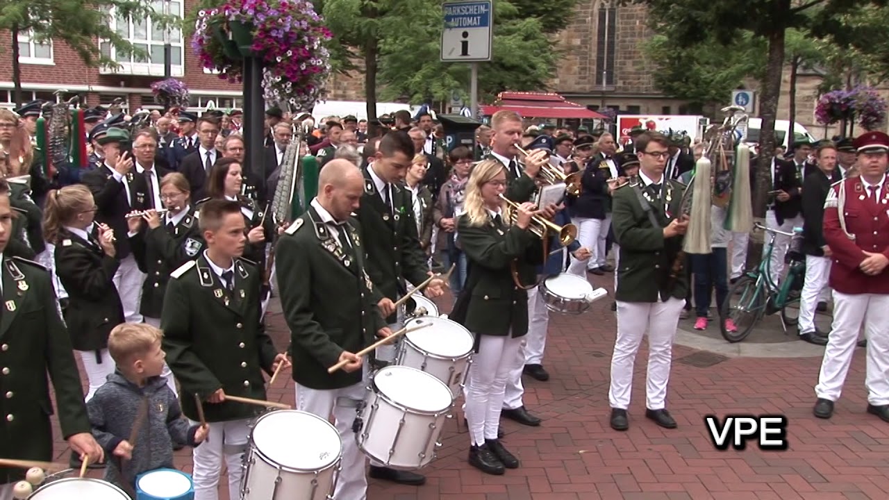 Gemeinsamer Marsch Lieben  beim Schützenfest 2019 in Emsdetten