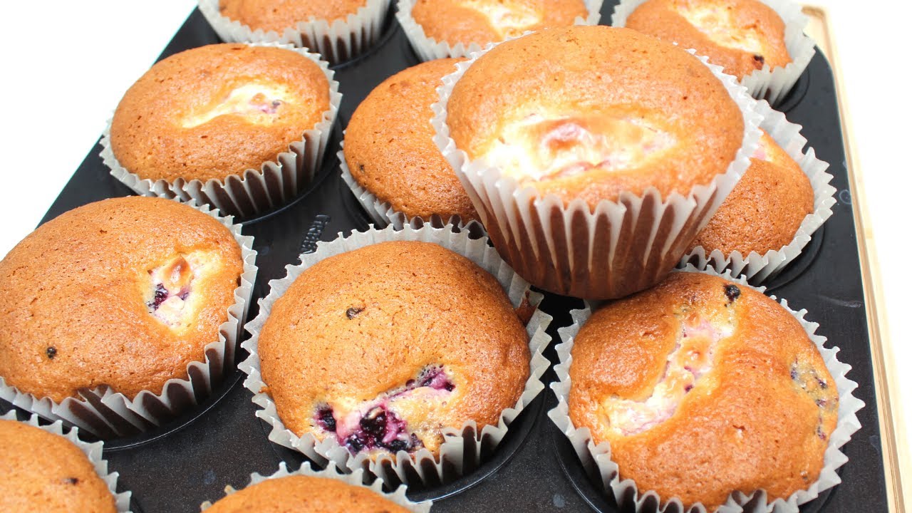 Estos MUFFINS DE QUESO CON ZARZAMORA Son Ideales Para Negocio Te Van a Encantar