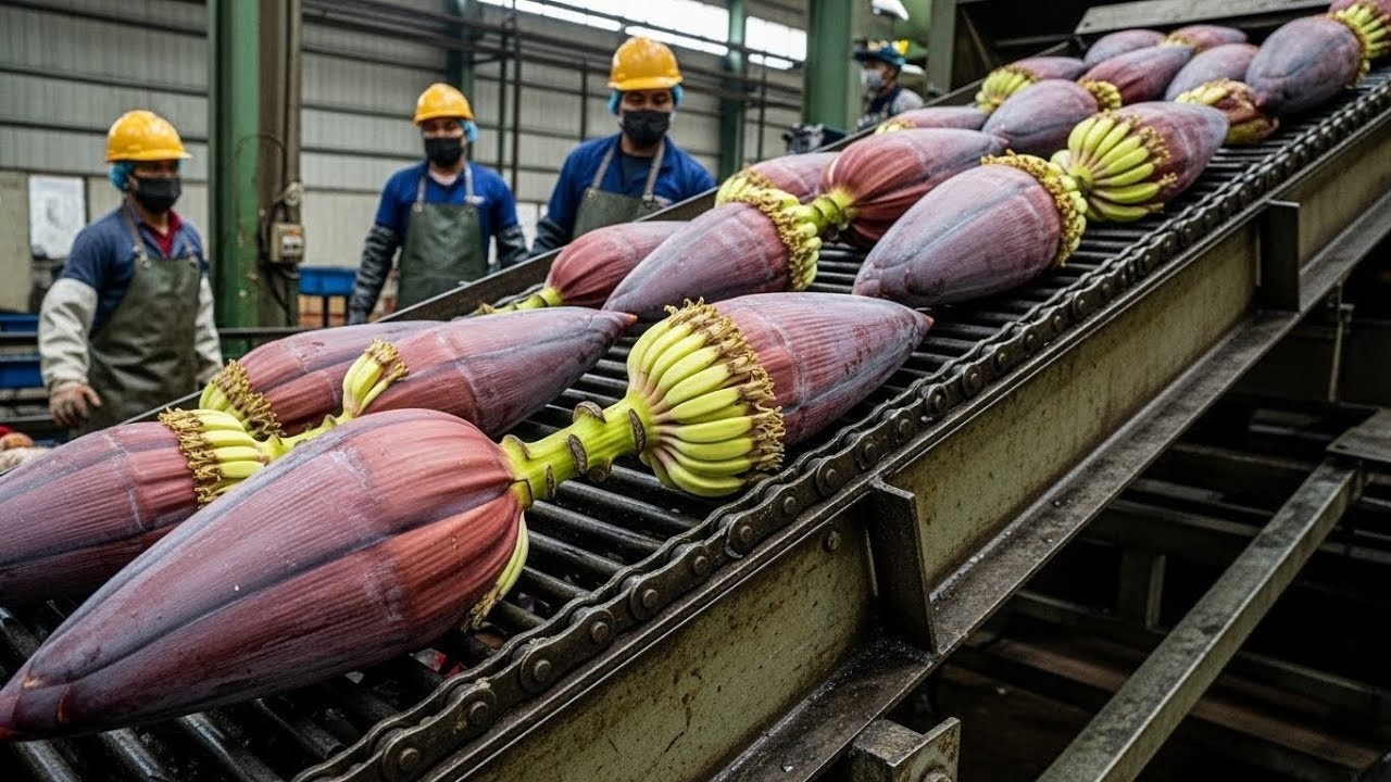 Inside a Rough, Old-School Banana Blossom Processing Factory You’ve Never Seen Before