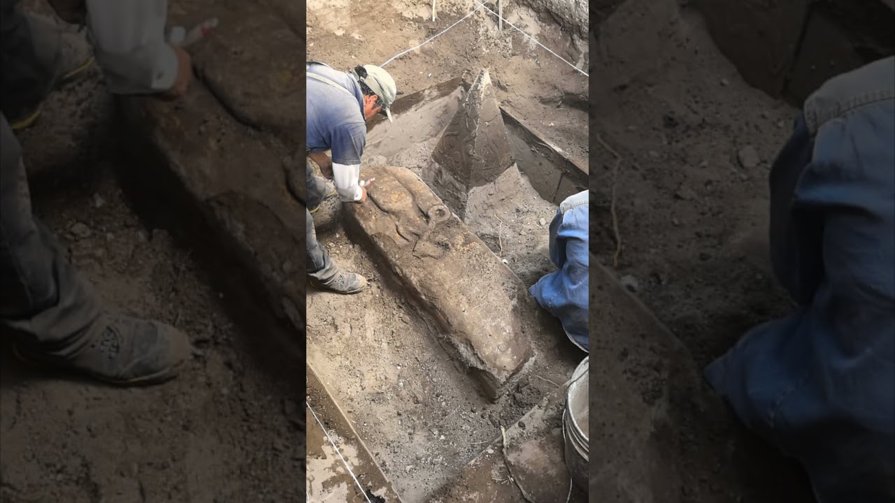 An incredible glowing limestone sarcophagus was just unearthed in Tula, Hidalgo #archaeologynews