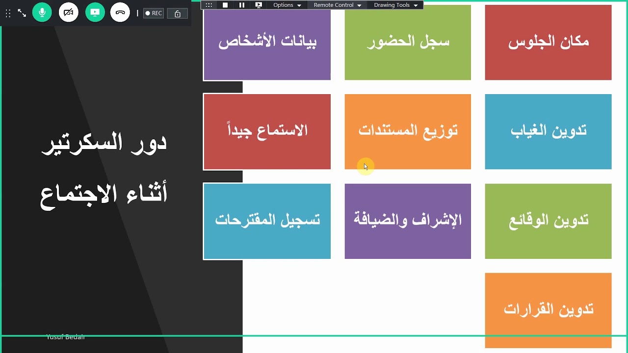 دور السكرتير في الاجتماعات | السكرتارية والادارة المكتبية | د. يوسف بدير