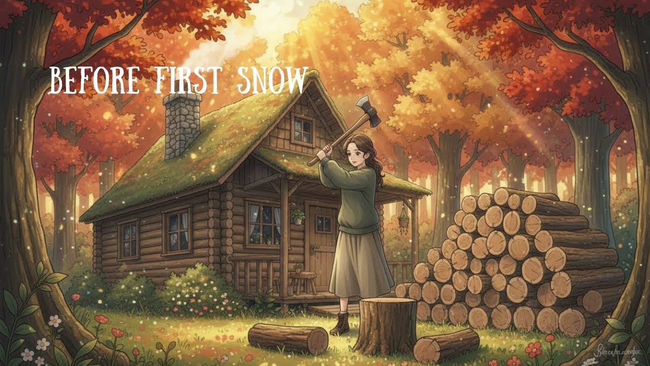 Preparing My Forest Cabin for Winter ❄️ | Cozy Slow Living | Ghibli Inspired ASMR 