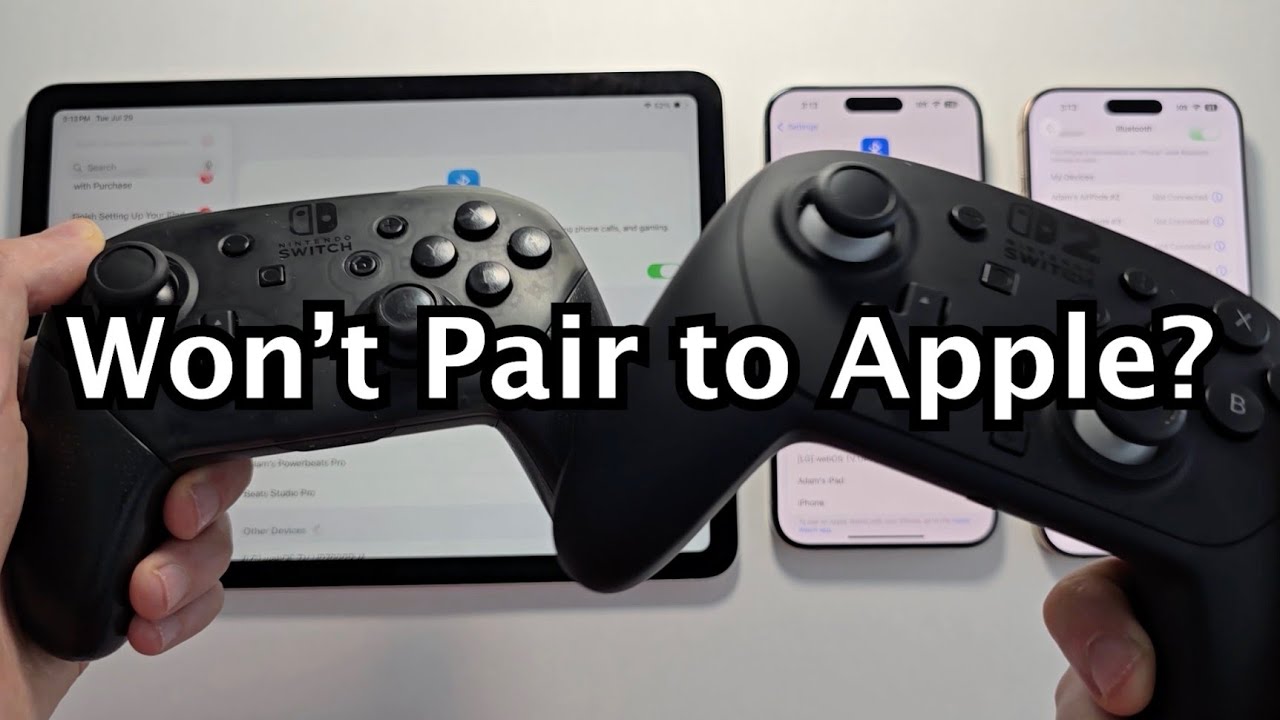 Nintendo Switch 2: Why Pro Controller Won't Pair to Apple iPhone / iPad / Mac