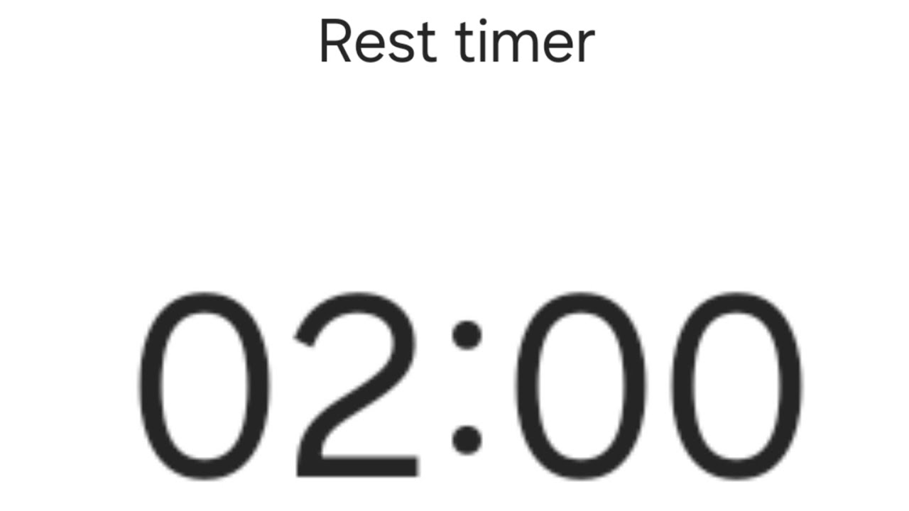 2 Minute workout rest Timer| with beep at End| no Music| Gym timer