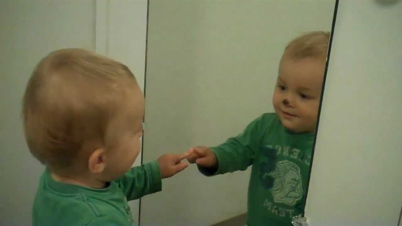 Self-recognition test, aka the 'Rouge Test': Johnny and Eden at 15 months