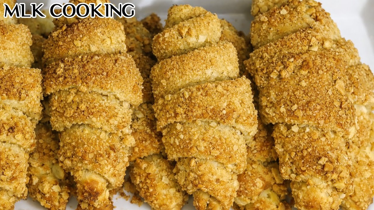 Simple and easy Hazelnut Croissants (Crispy and Flakey!) | كرواسون بالبندق, هش, مقرمش بطريقة مبسطة