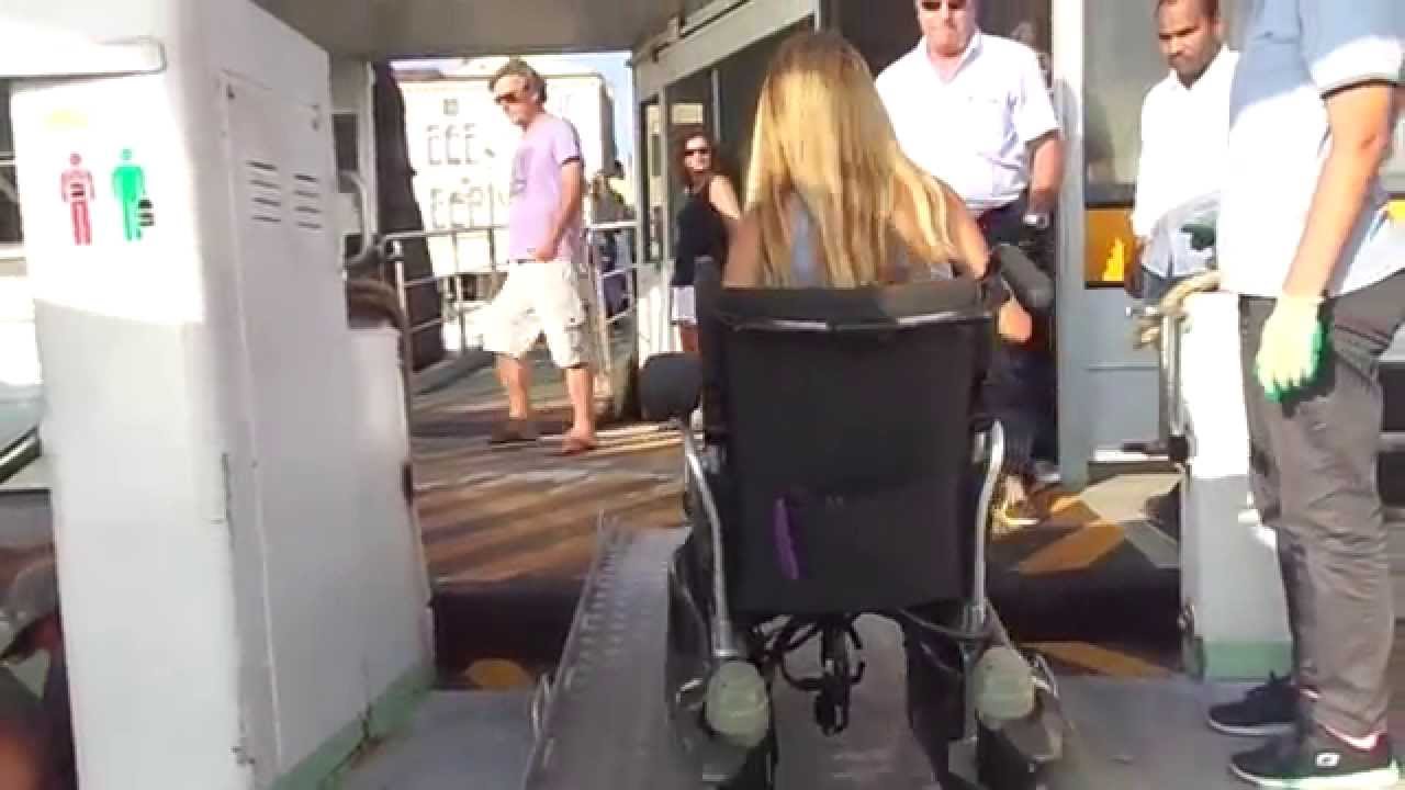 Wheelchair access in vaporetto in Venice