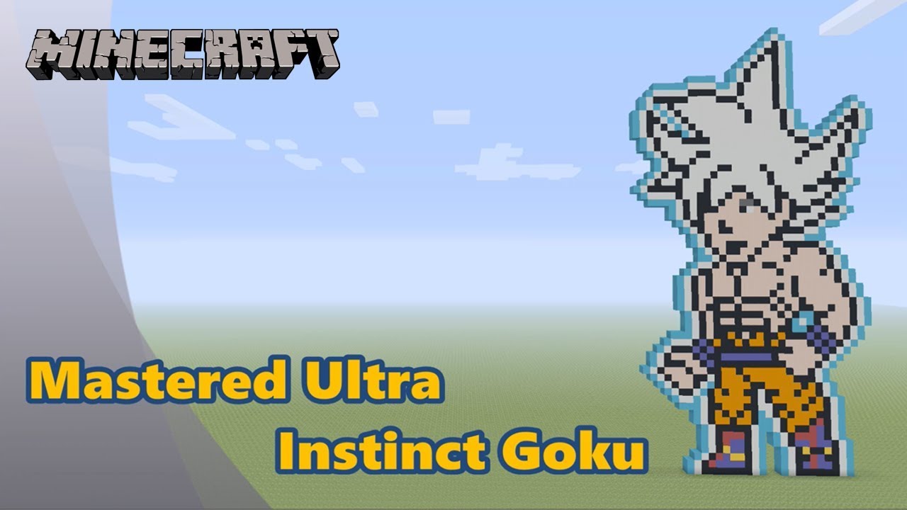 Minecraft: Pixel Art Tutorial and Showcase: Mastered Ultra Instinct Goku (Dragon Ball Super)