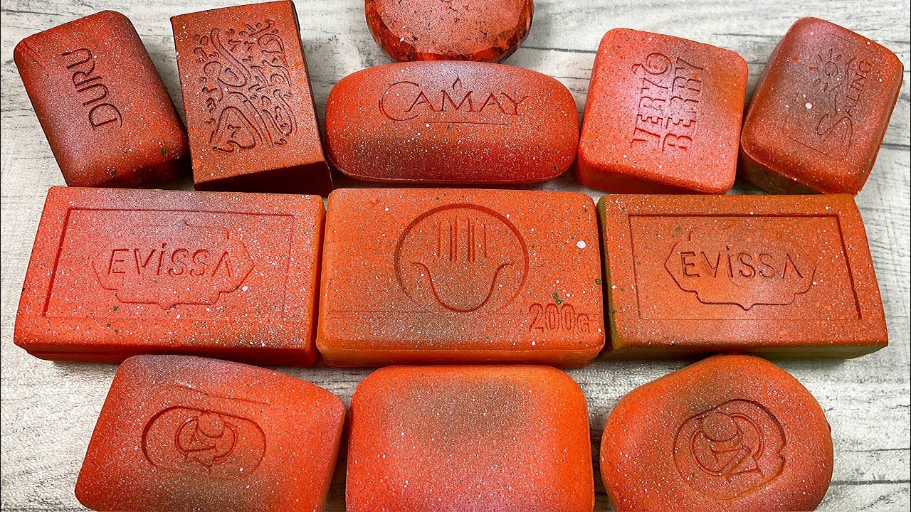 Painted dry soap ASMR * Soap cutting * Резка крашенного мыла АСМР
